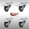 Service Caster 3 Inch SS Thermoplastic Rubber Swivel Top Plate Caster Set Total Lock Brake SCC SCC-SSTTL20S314-TPRB-4 - alternate 1